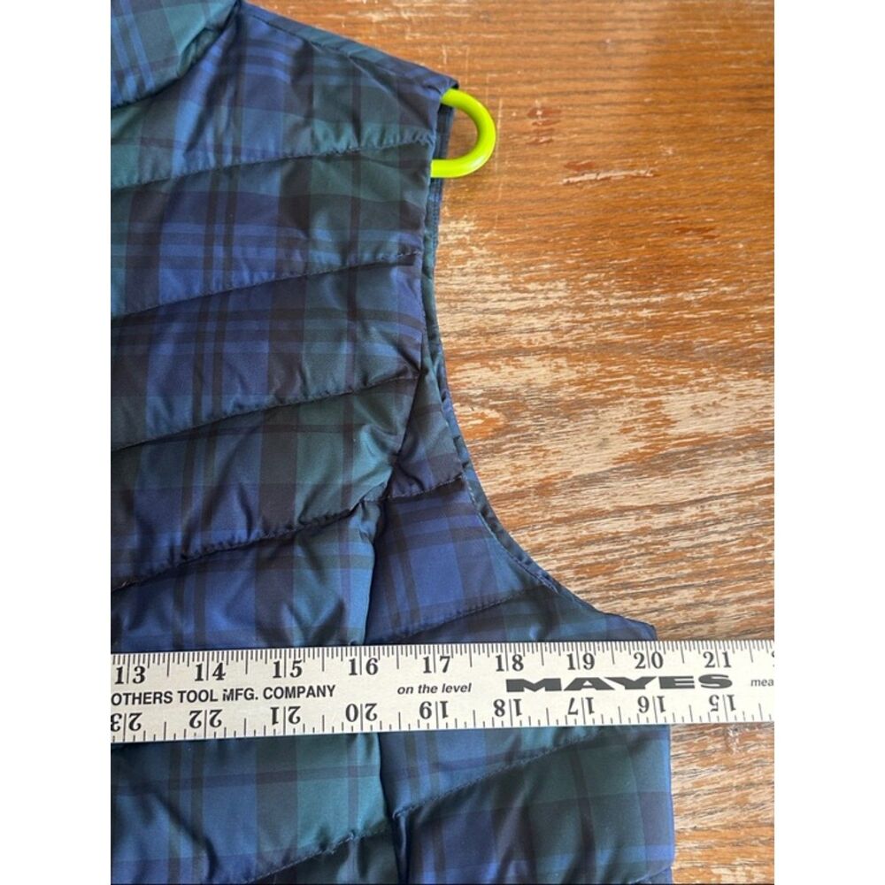 Talbots Tartan Plaid Down Puffer Vest Womens Large Layer Zip Up Transitional - Picture 10 of 12